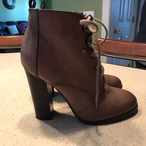 Qupid Lace Up 4in Heel Booties